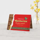 現実的で面白いチョコレートラバー バレンタイン ネーム カード (黄色い花)