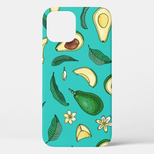現実的なアボカド:夏の食べ物パターン Case-Mate iPhoneケース (裏面)