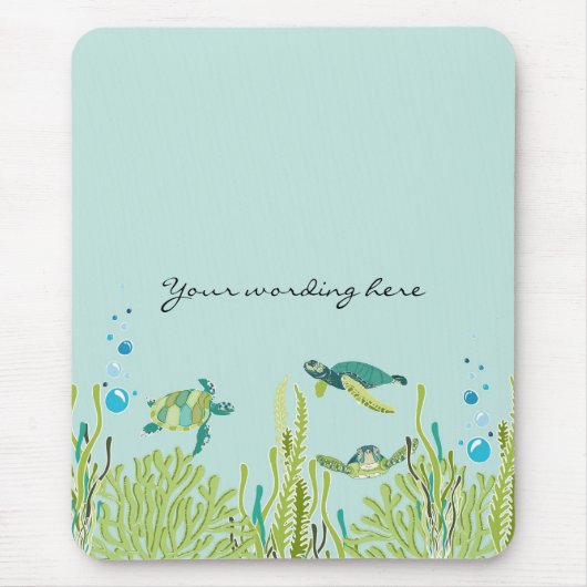現実的なウミガメのマウスパッド マウスパッド (正面)