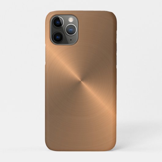 現実的なカッコいい金属テクスチャポリッシュ銅 Case-Mate iPhoneケース (裏)