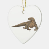 現実的なコモドオオトカゲかオオトカゲ セラミックオーナメント (左)