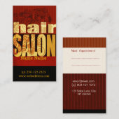 現実的なサロンの美容師のメーキャップアーティスト 予約カード (正面/裏面)