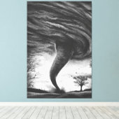 現実的なスタイルの道の竜巻 キャンバスプリント (インサイチュ (ウッドフロア))