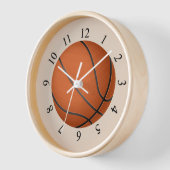 現実的なバスケットボールのバックグランドラウンドクロック 壁時計 (傾斜)