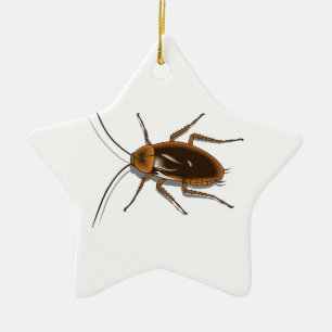 現実的なブラウンのゴキブリの昆虫 セラミックオーナメント