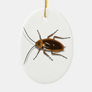 現実的なブラウンのゴキブリの昆虫 セラミックオーナメント