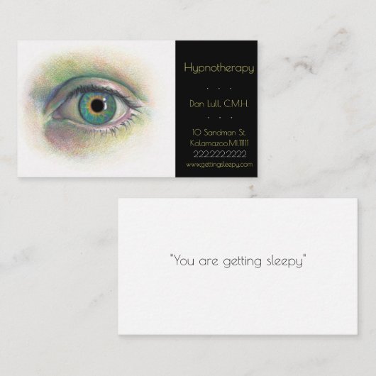 現実的な人間の目色のスケッチ 名刺 (正面/裏面)