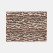 現実的な写真の樹皮の自然パターン フリースブランケット (正面(横))