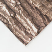 現実的な写真の樹皮の自然パターン フリースブランケット (角)