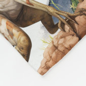 現実的な恐竜と火山の名前をカスタムする フリースブランケット (角)