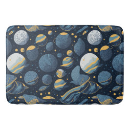 現実的な惑星イラストレーションパターン バスマット