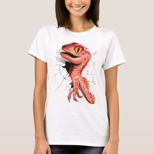 現実的な速度の恐竜の孵化 Tシャツ (正面)