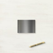 現実的な銀製の金属質 ポストイット (デスク上)