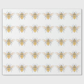 現実的な（昆虫）マルハナバチ ラッピングペーパー (フラット)