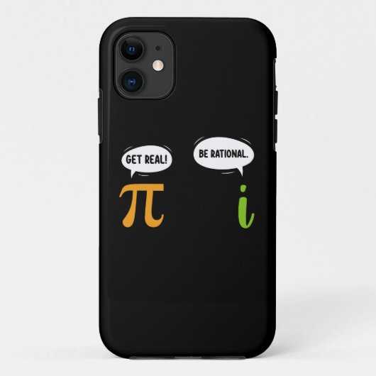 現実的になろう、合理的に考えよう 面白い数学 円周率の日 オタク Case-Mate iPhoneケース (裏面)