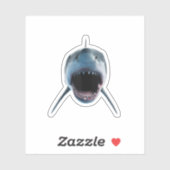 現実的素晴らしな白いサメの恋人への攻撃 シール (シート)