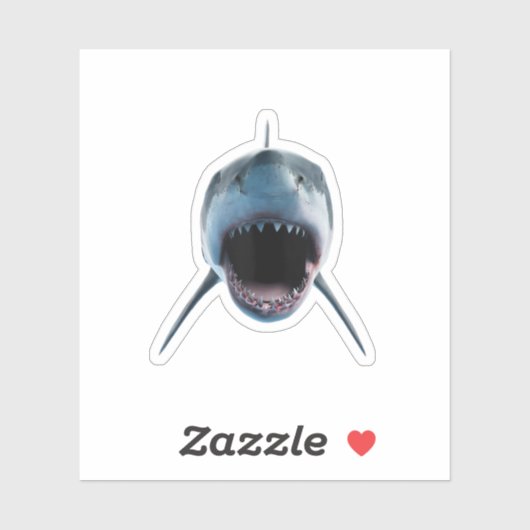 現実的素晴らしな白いサメの恋人への攻撃 シール (シート)