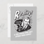 現実:ビデオゲームを購入できない ポストカード (正面/裏面)