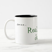 現実TVの麻薬常習者 ツートーンマグカップ (左)