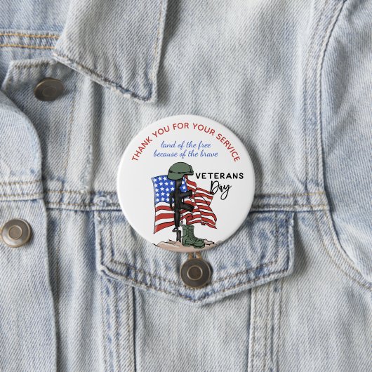 現役軍人または退役ベテラン軍人 ありがとう 缶バッジ (インサイチュ)