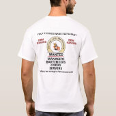 現救済在の採用を希望カスタム Tシャツ (裏面)