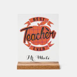 現最高の在する先生パーソナライズされた アクリルサイン