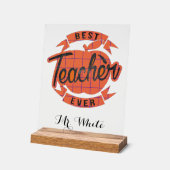 現最高の在する先生パーソナライズされた アクリルサイン (傾斜)