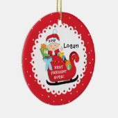 現最高の在ベビー初めてのクリスマス セラミックオーナメント (右)
