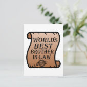 現最高の在義理の兄弟の証明おもしろい ポストカード (スタンド正面)