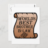 現最高の在義理の兄弟の証明おもしろい ポストカード (正面/裏面)