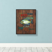 現最高の行までの魚釣り、8" x 10インチキャンバスプリント キャンバスプリント (インサイチュ (ウッドフロア))