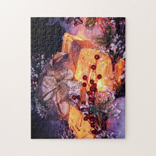 現白熱［赤熱］光を放つ在クリスマス ジグソーパズル (縦)