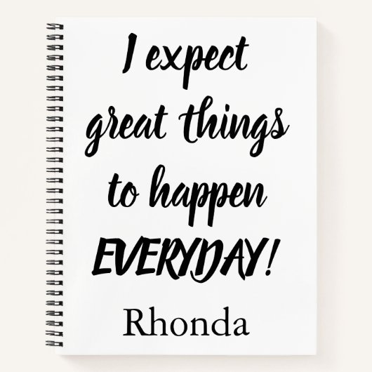 現素晴らし現(白黒) ノートブック (正面)