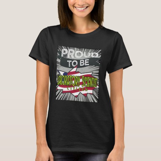現誇りを持った在の研究者気に職業 Tシャツ (正面)