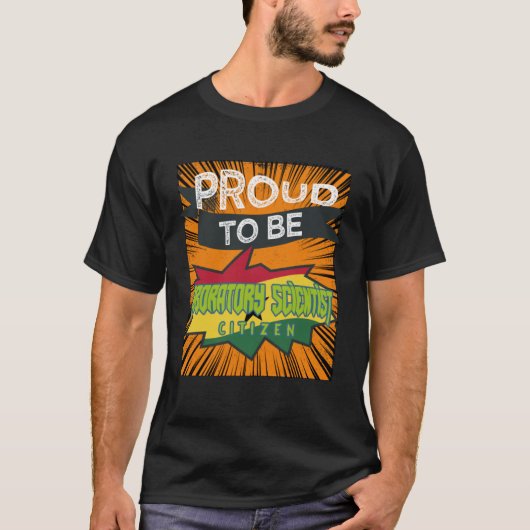 現誇りを持った在の研究者気に職業 Tシャツ (正面)