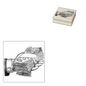 現金で一杯の手 ラバースタンプ (押印)