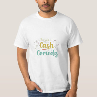 現金とコメディ Tシャツ