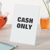 現金のみ サイン, 現金支払い サイン, 小売店 台座サイン (インサイチュ)