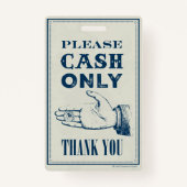 現金のみPlease,カフェ記号（小） バッジ (裏面)