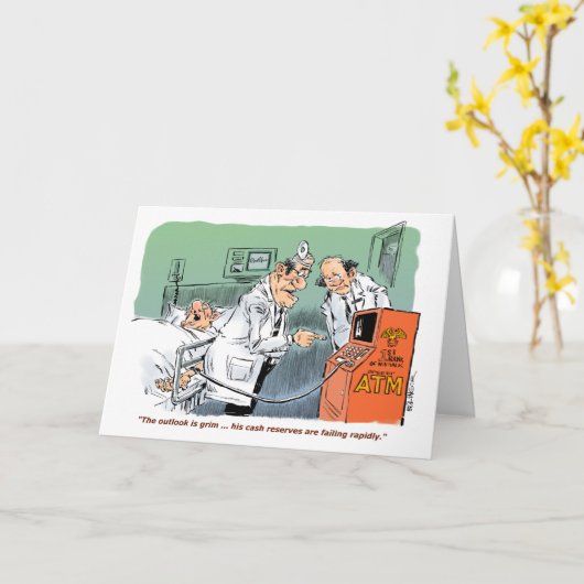 現金の低い手術カードの外科患者 カード (黄色い花)