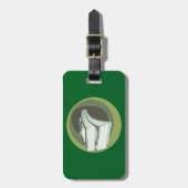 現金の山 緑の紙幣 ラゲッジタグ (正面縦)