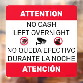 現金の離れ外泊ドアの窓のサイン。ラウンド ウィンドウサイン (シート2)