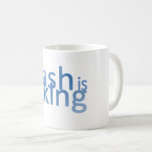 現金は王です コーヒーマグカップ (正面右)