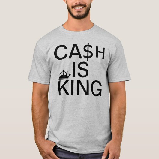 現金は王様 Tシャツ (正面)