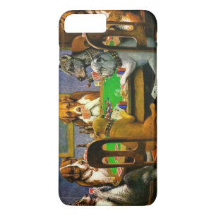 現金クーリッジドッ遊グズトランプのポーカー iPhone 8 PLUS/7 PLUSケース