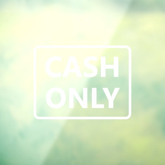 現金専用 ウィンドウサイン (シート3)