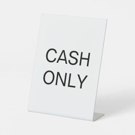 現金専用 台座サイン (正面)