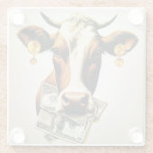 現金牛 ガラスコースター (裏面)