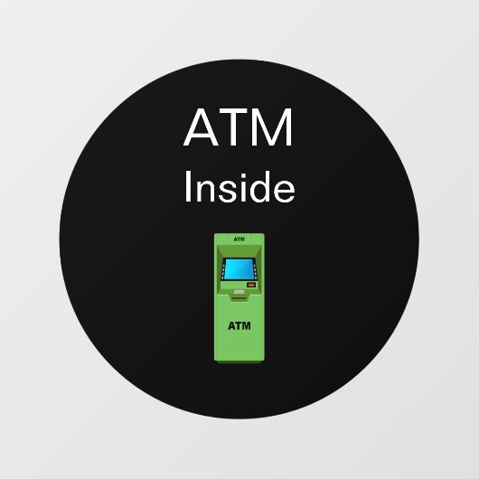 現金自動預払機ATM内蔵 ウィンドウサイン (シート)