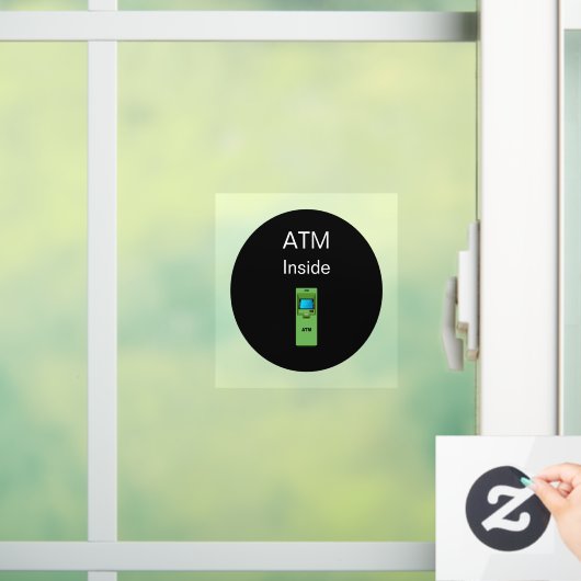 現金自動預払機ATM内蔵 ウィンドウサイン (ホーム)